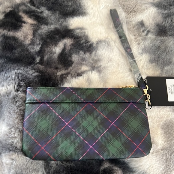 Nanette Lepore Molie Navy Tartan Tech Wristlet NWT - Picture 3 of 4